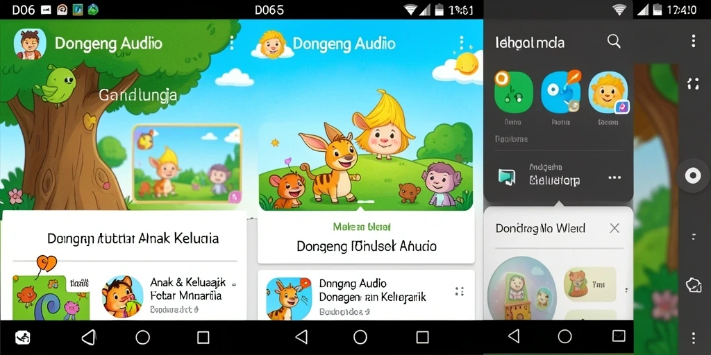 Tampilan antarmuka aplikasi D06 yang menarik dan ramah anak.