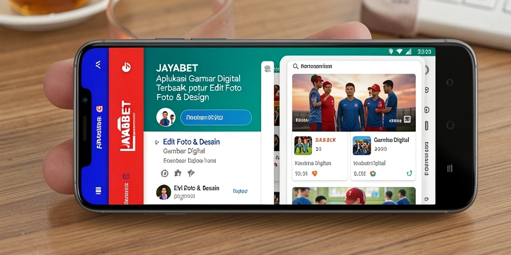 Screenshot antarmuka pengguna JAYABET dengan berbagai alat desain.