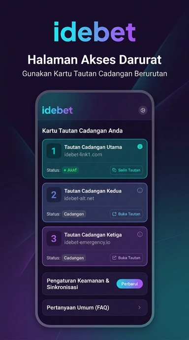 Tampilan link alternatif idebet